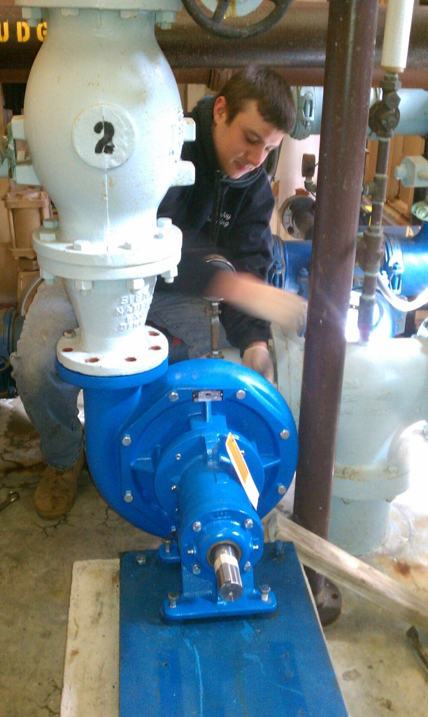Mike_changing_out_backwash_pump_in_filter_plant